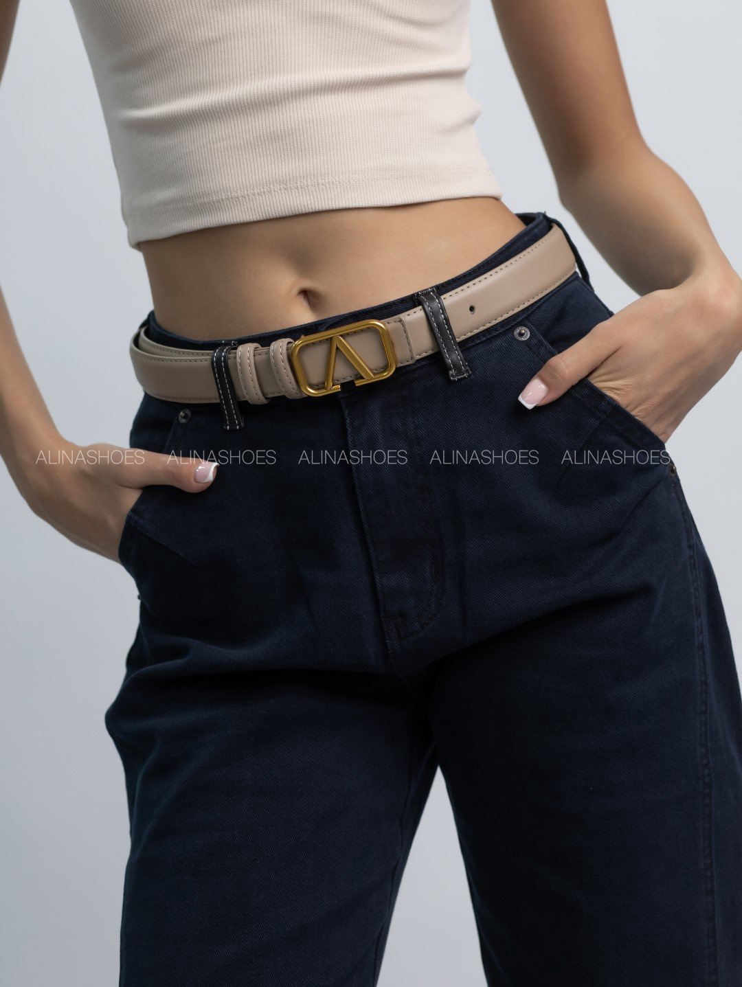Джинсы джинсы-мом alinashoes синий купить,NaN