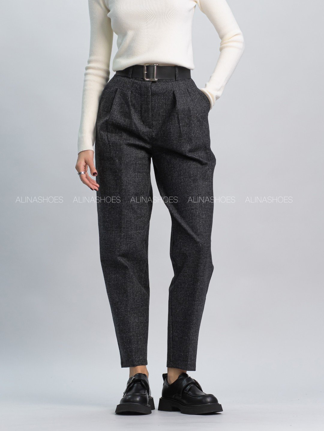 Повседневные брюки alinashoes серый купить,NaN