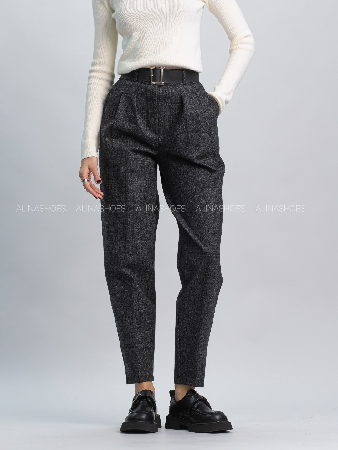 Повседневные брюки alinashoes серый купить,NaN
