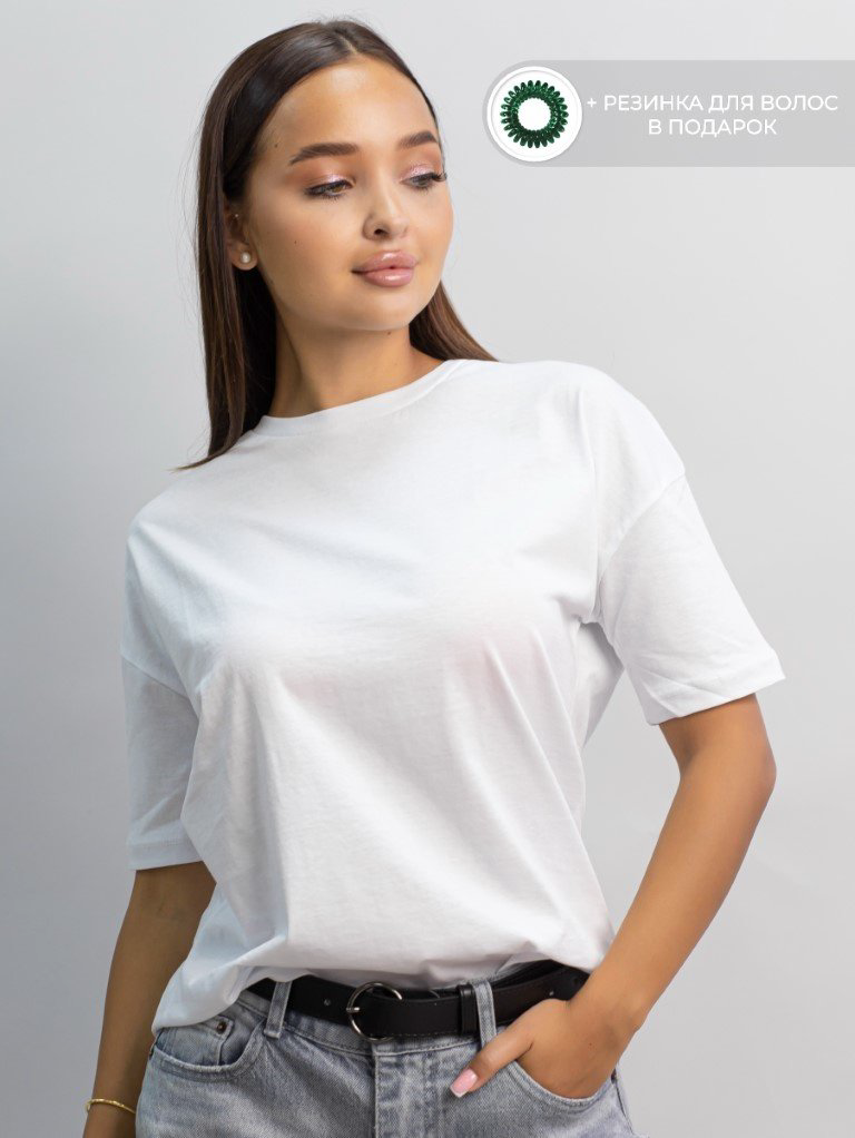 Футболка alinashoes без принта белая L купить,NaN