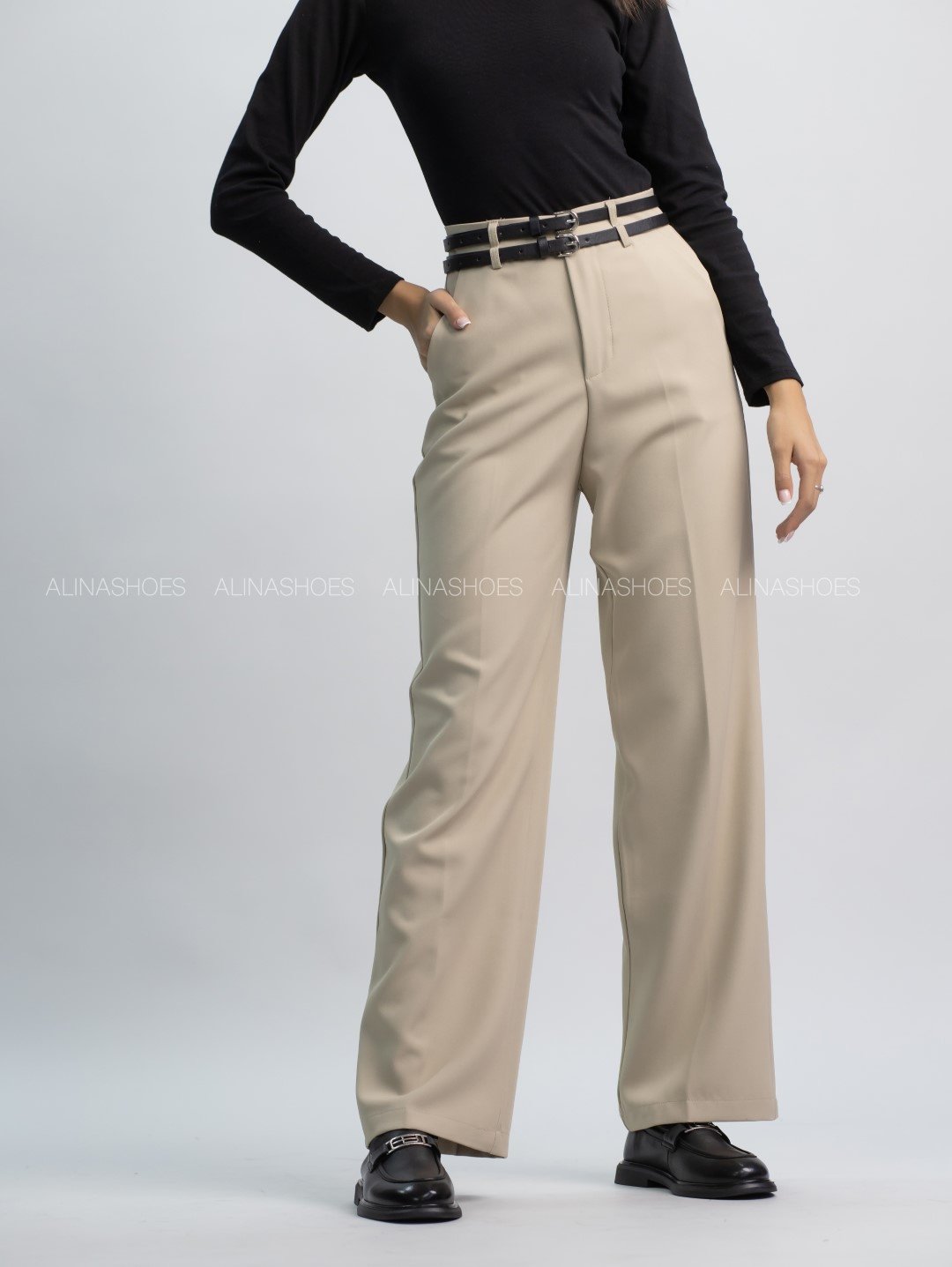Повседневные брюки alinashoes бежевый купить,NaN