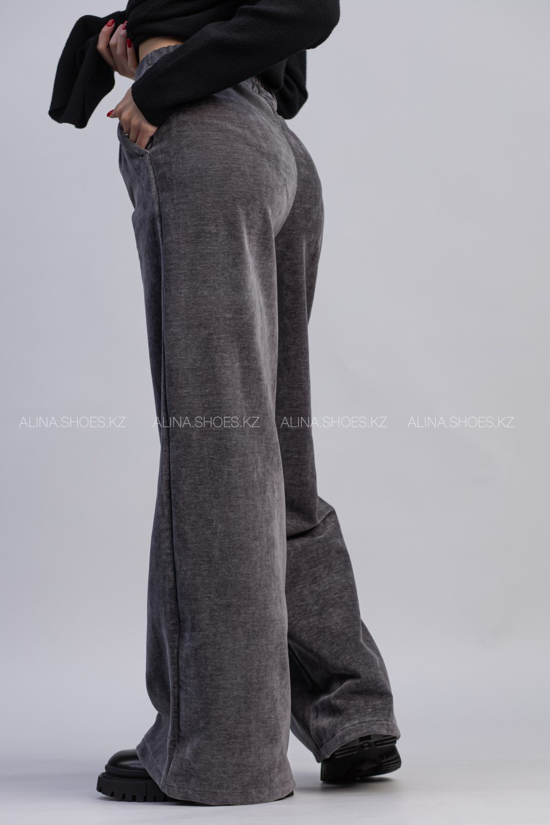Повседневные брюки alinashoes серый купить,NaN