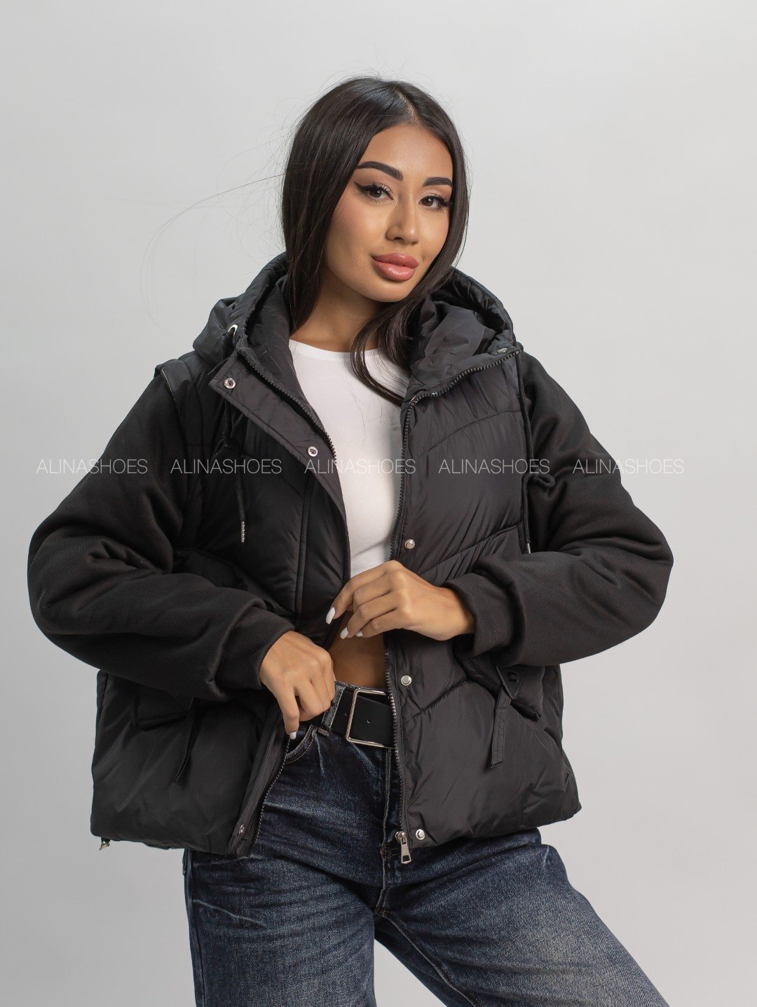 Демисезонная куртка alinashoes черный купить,NaN