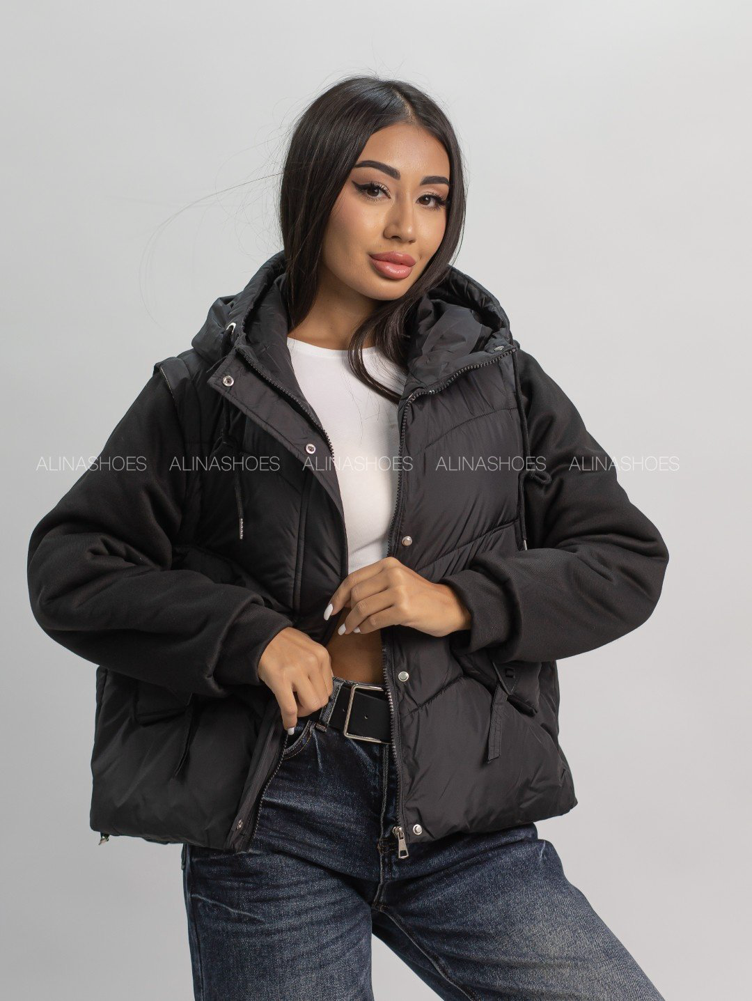 Демисезонная куртка alinashoes черный купить,NaN