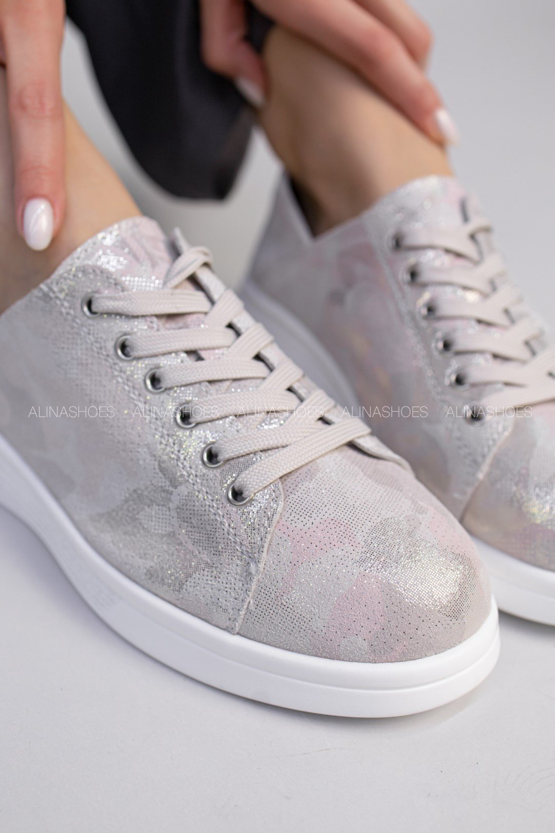Кеды alinashoes серый купить,NaN