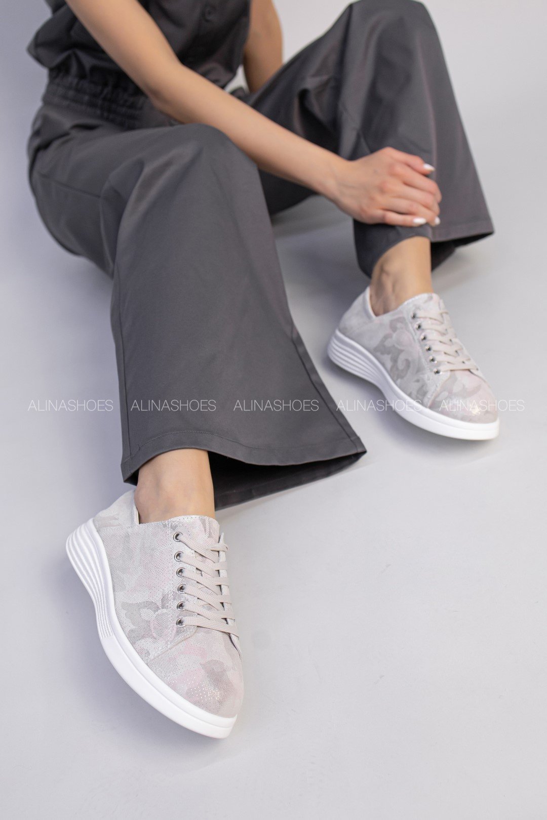 Кеды alinashoes серый купить,NaN