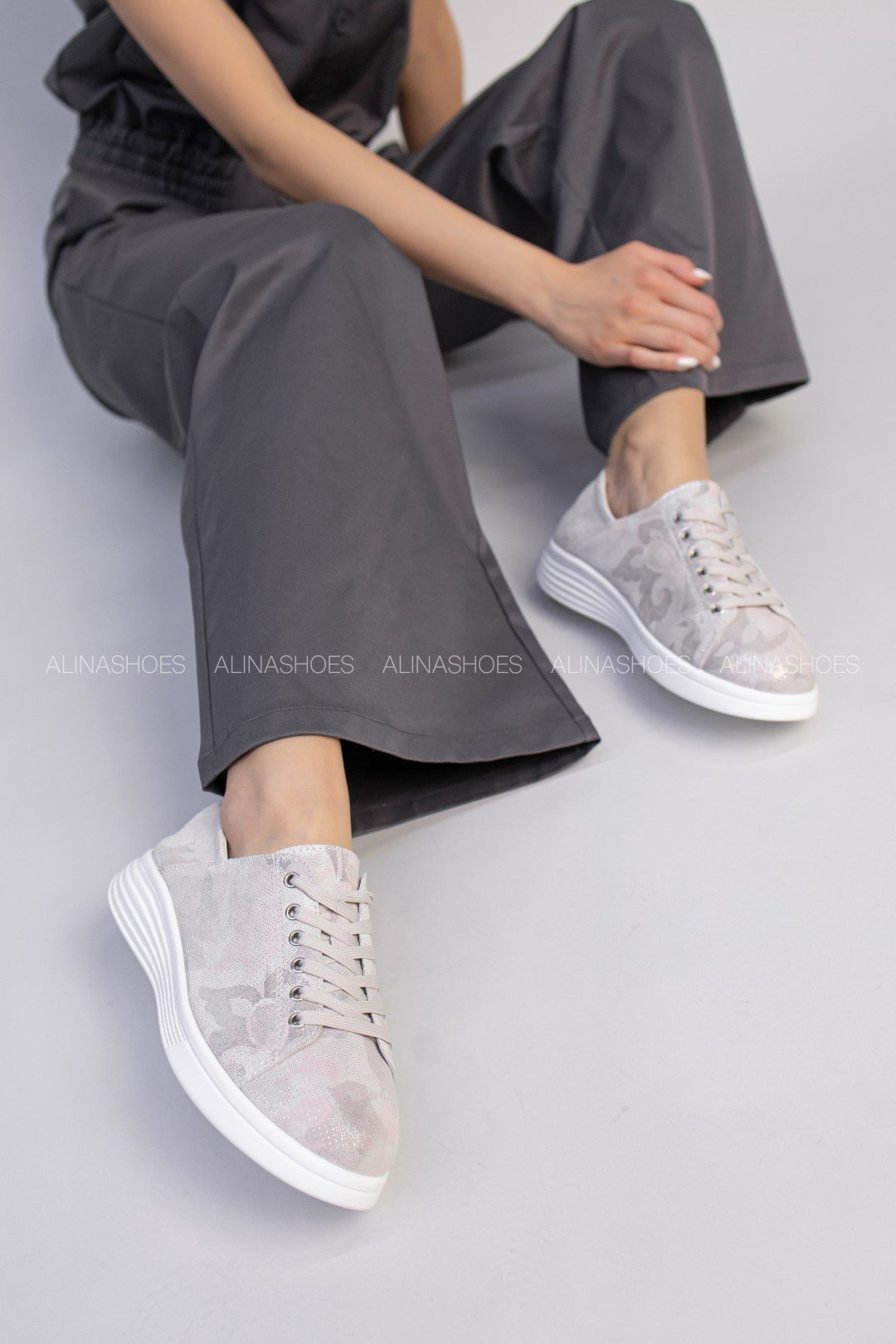 Кеды alinashoes серый купить,NaN
