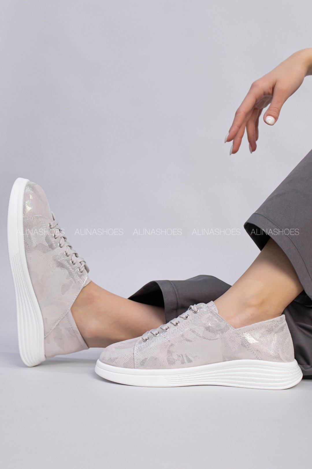 Кеды alinashoes серый купить,NaN