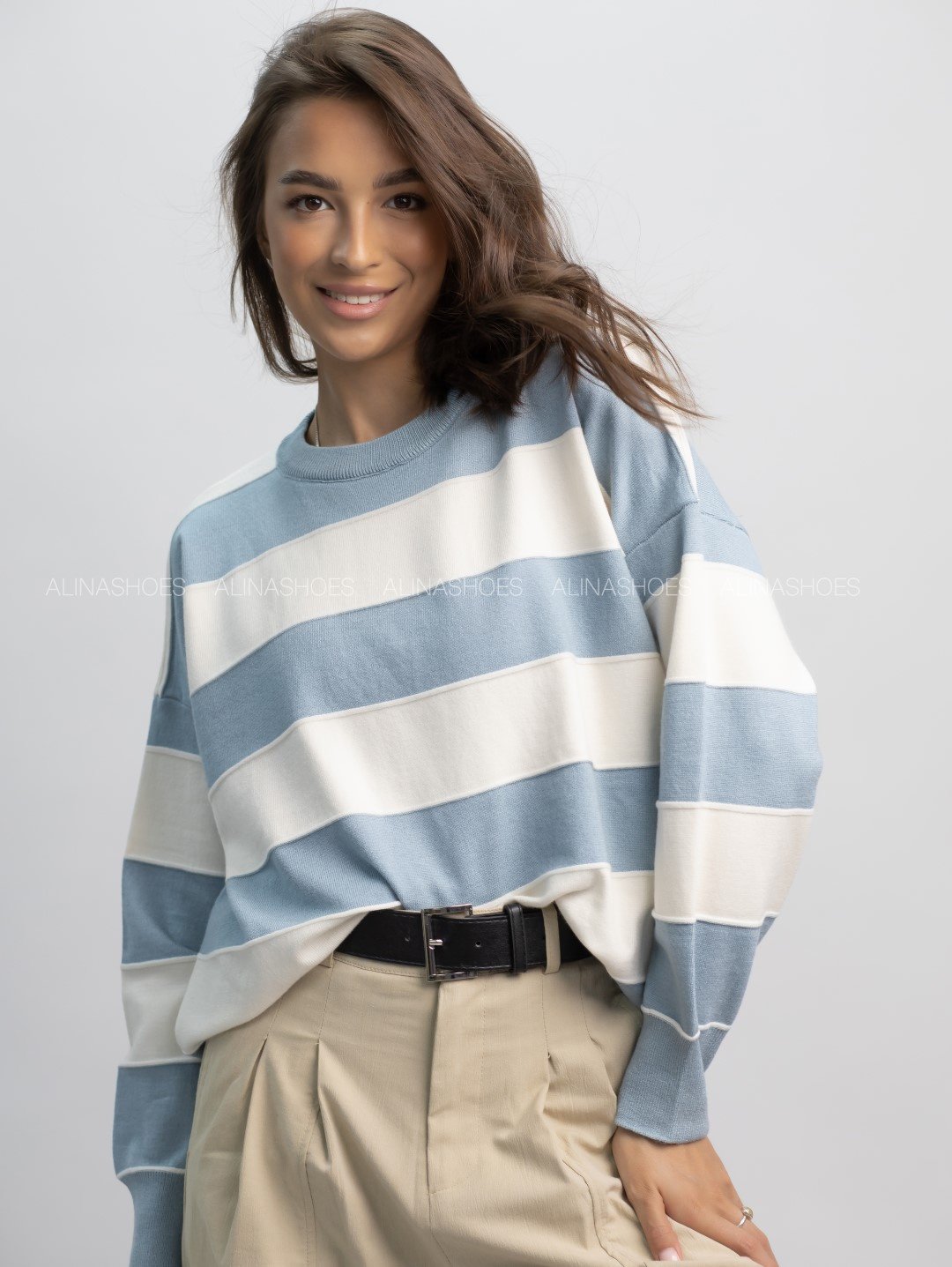 Джемпер alinashoes голубой купить,NaN