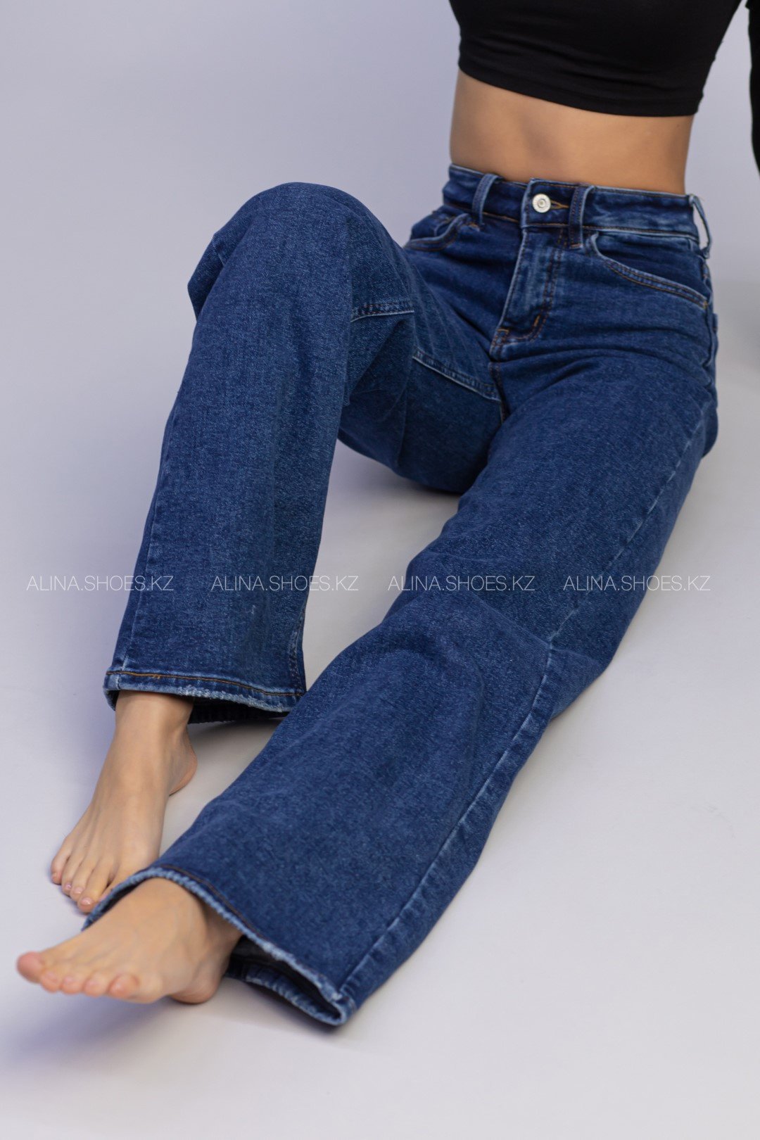 Джинсы прямые alinashoes синий купить,NaN
