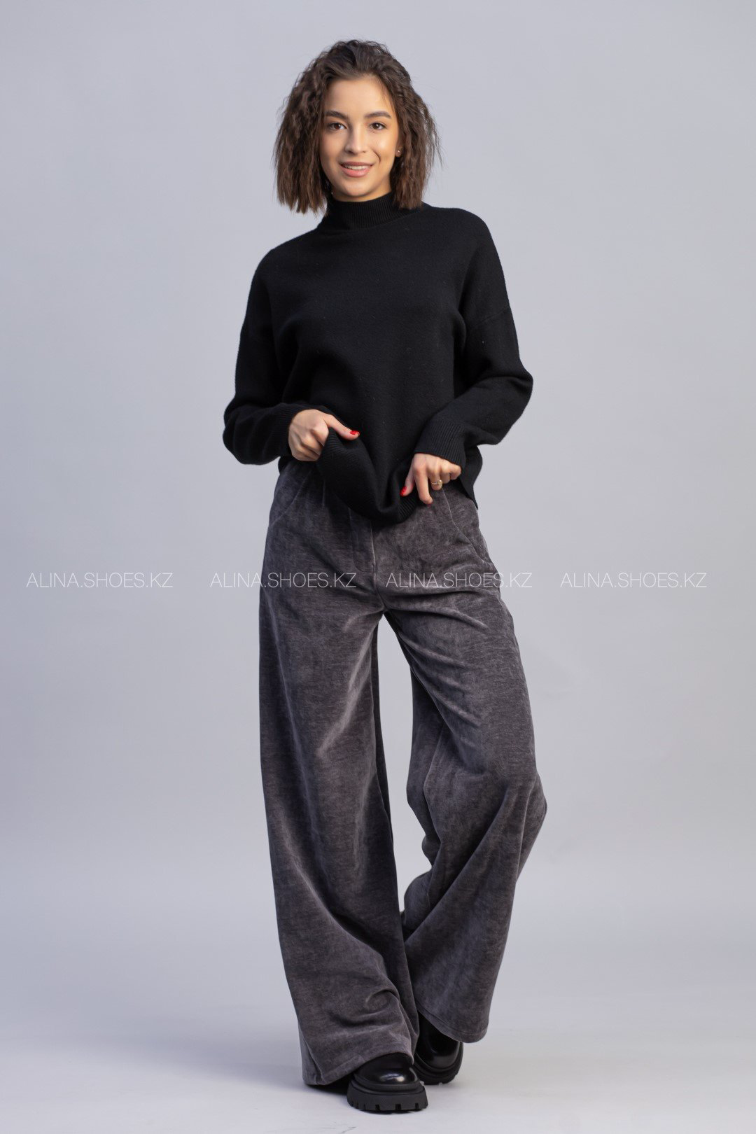 Повседневные брюки alinashoes серый купить,NaN