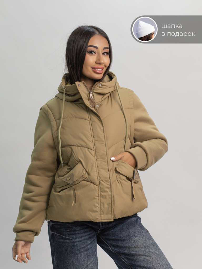 Демисезонная куртка alinashoes хаки купить,NaN