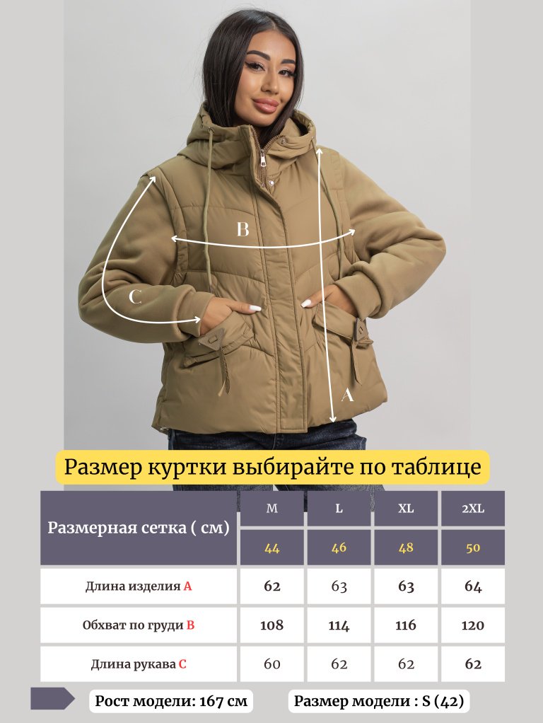 Демисезонная куртка alinashoes хаки купить,NaN