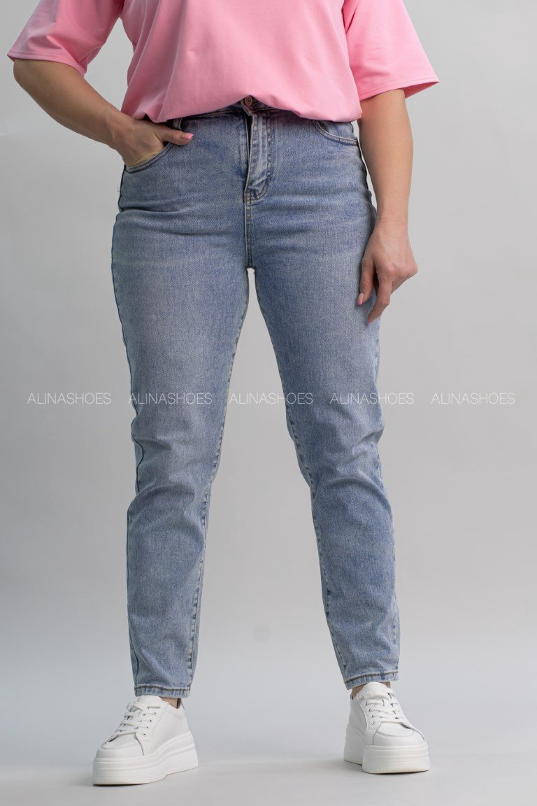 Джинсы зауженные alinashoes голубой купить,NaN