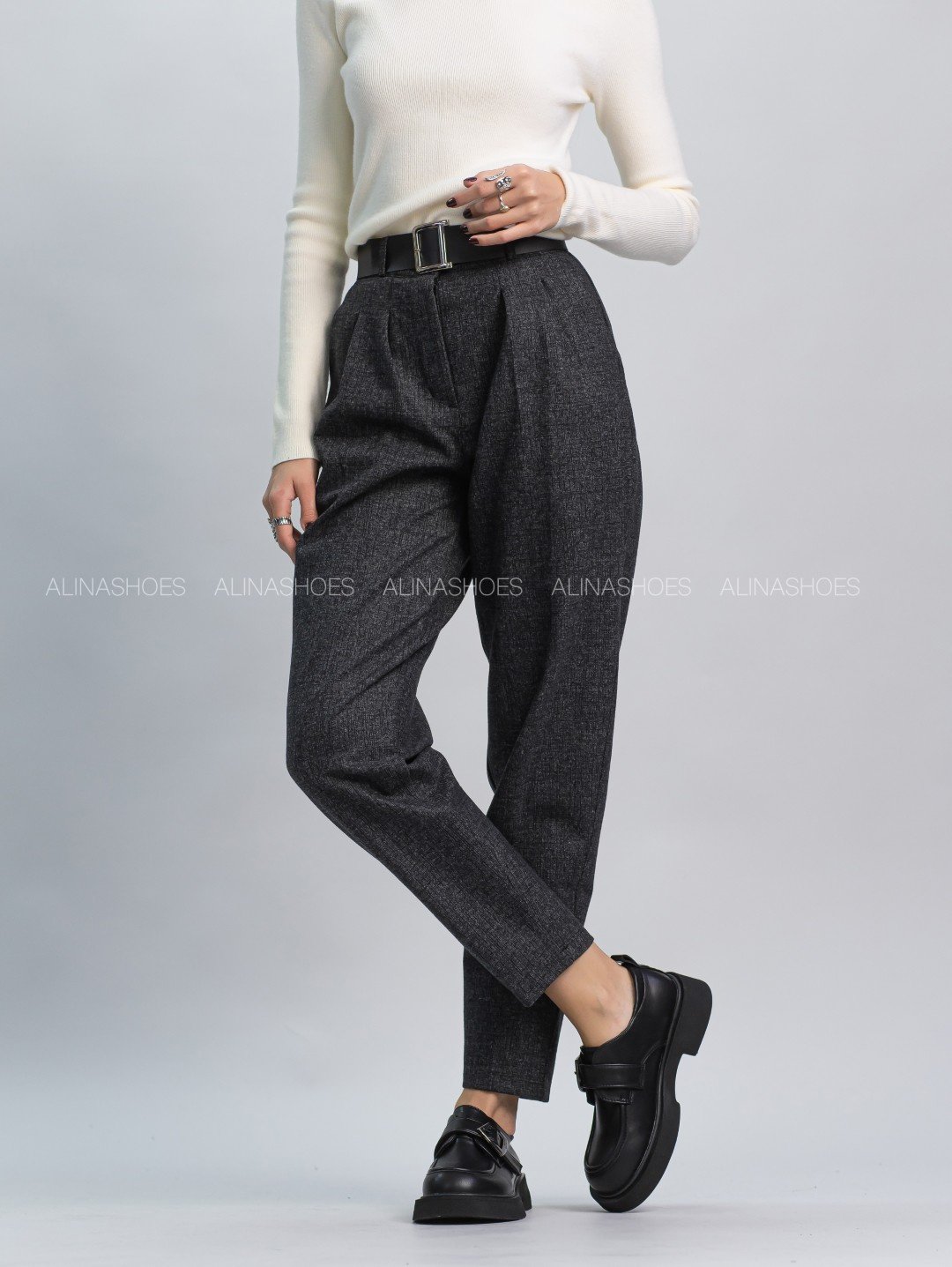 Повседневные брюки alinashoes серый купить,NaN