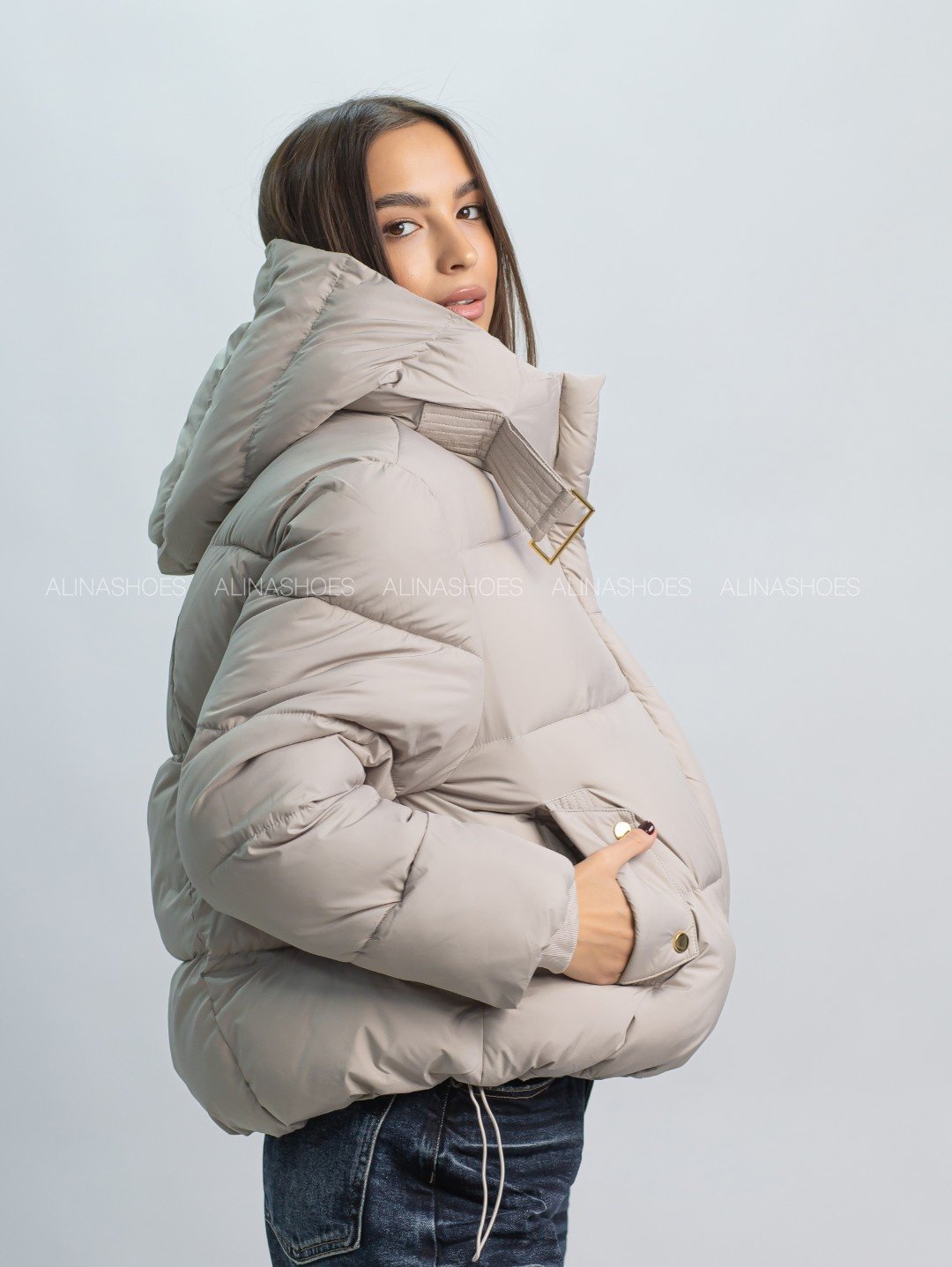 Зимняя куртка alinashoes светло-бежевый купить,NaN