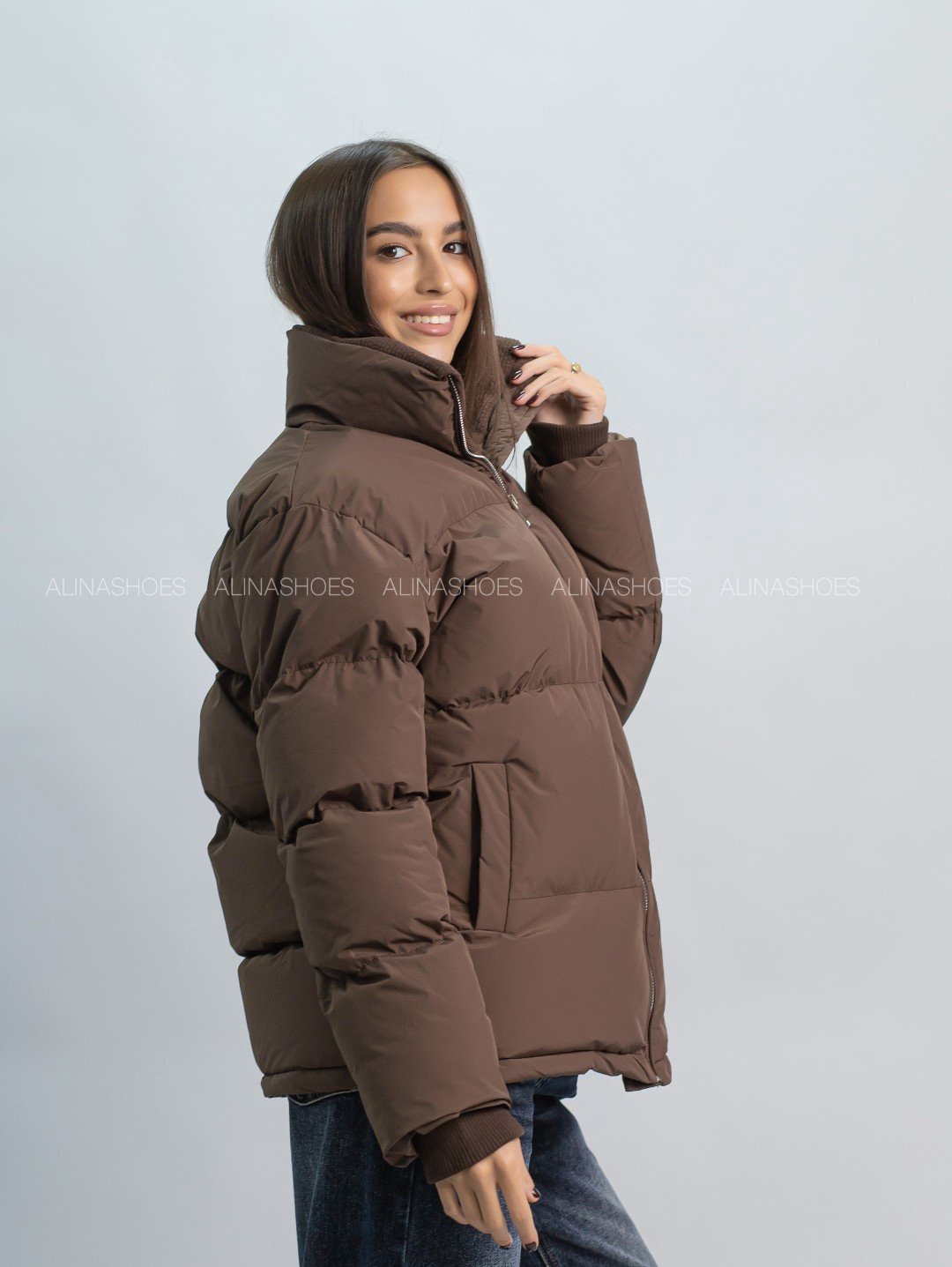 Демисезонная куртка alinashoes коричневый купить,NaN