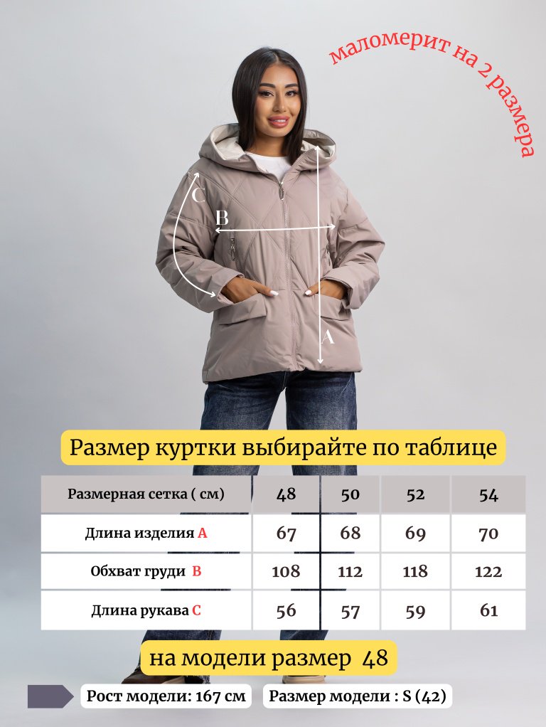 Демисезонная куртка alinashoes бежевый купить,NaN