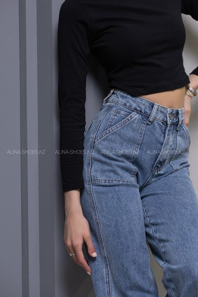 Джинсы прямые alinashoes голубой купить,NaN