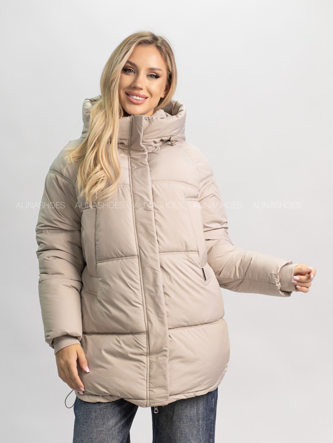 Зимняя куртка alinashoes светло-бежевый купить,NaN