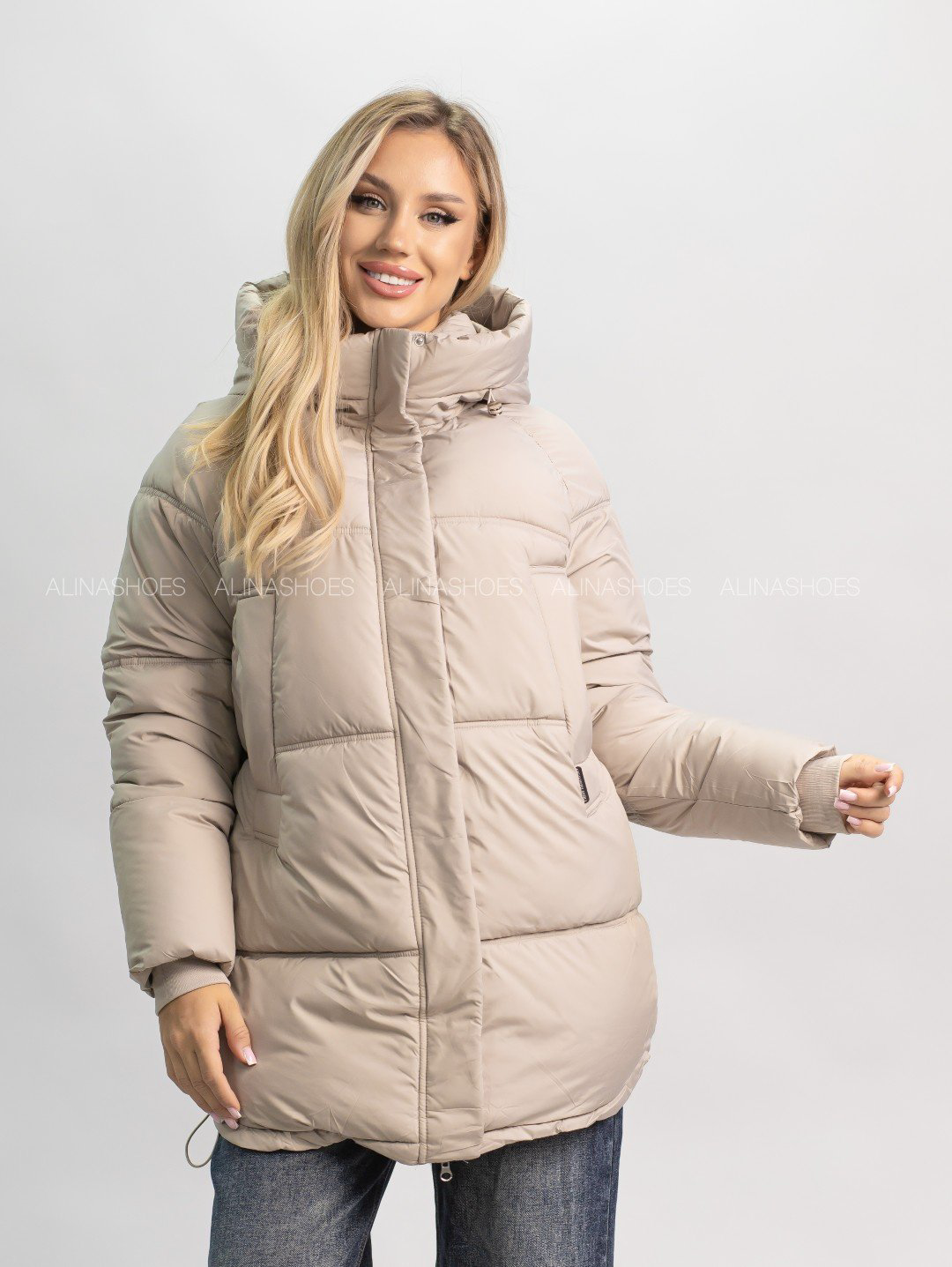 Зимняя куртка alinashoes светло-бежевый купить,NaN