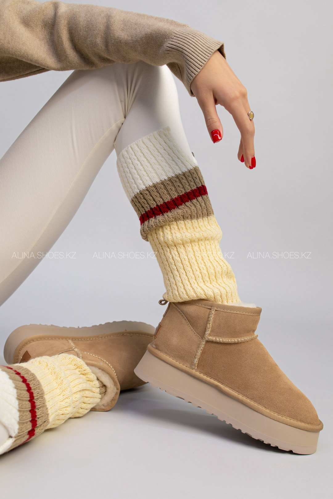 Угги alinashoes бежевый купить,NaN
