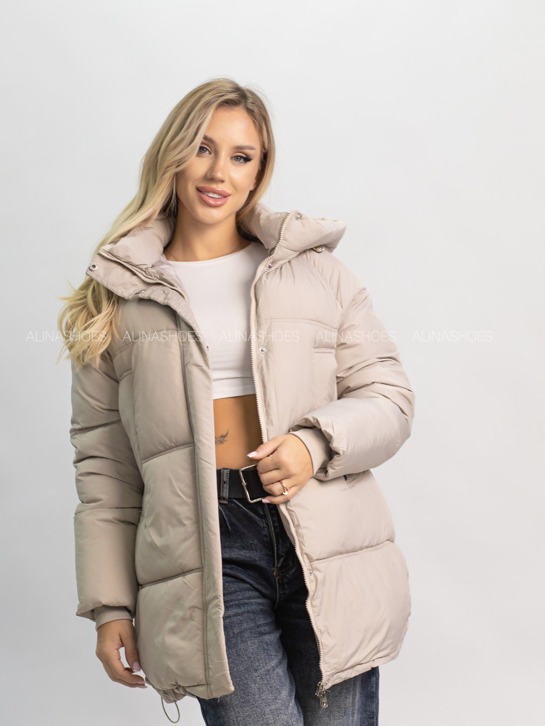 Зимняя куртка alinashoes светло-бежевый купить,NaN