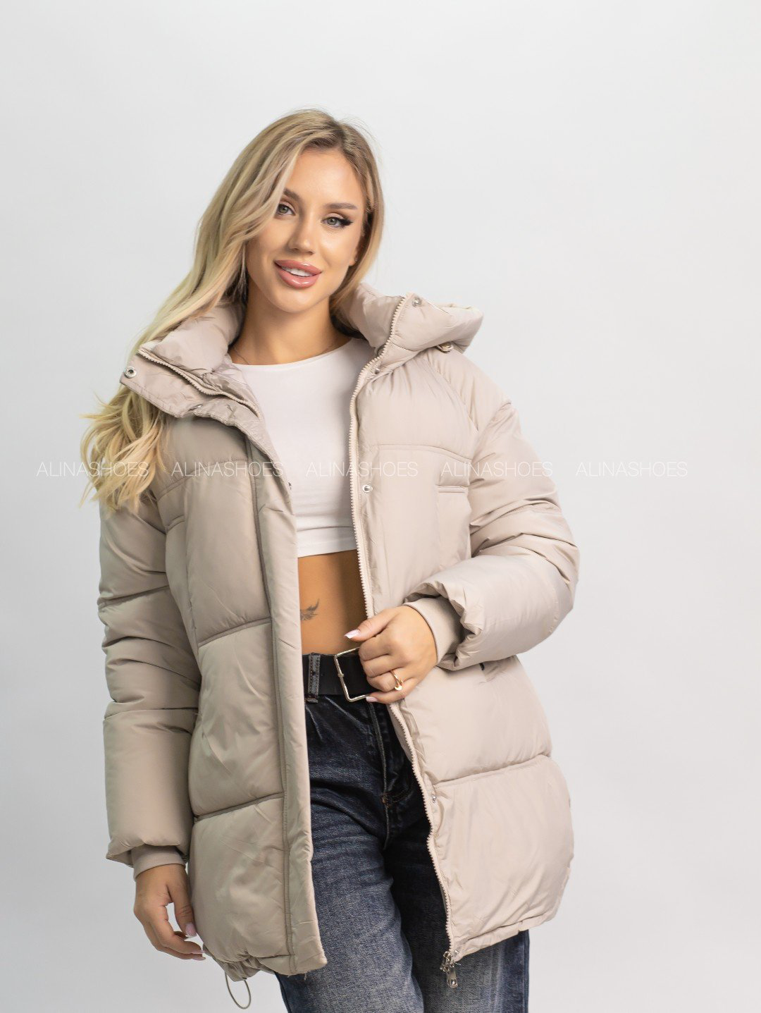 Зимняя куртка alinashoes светло-бежевый купить,NaN