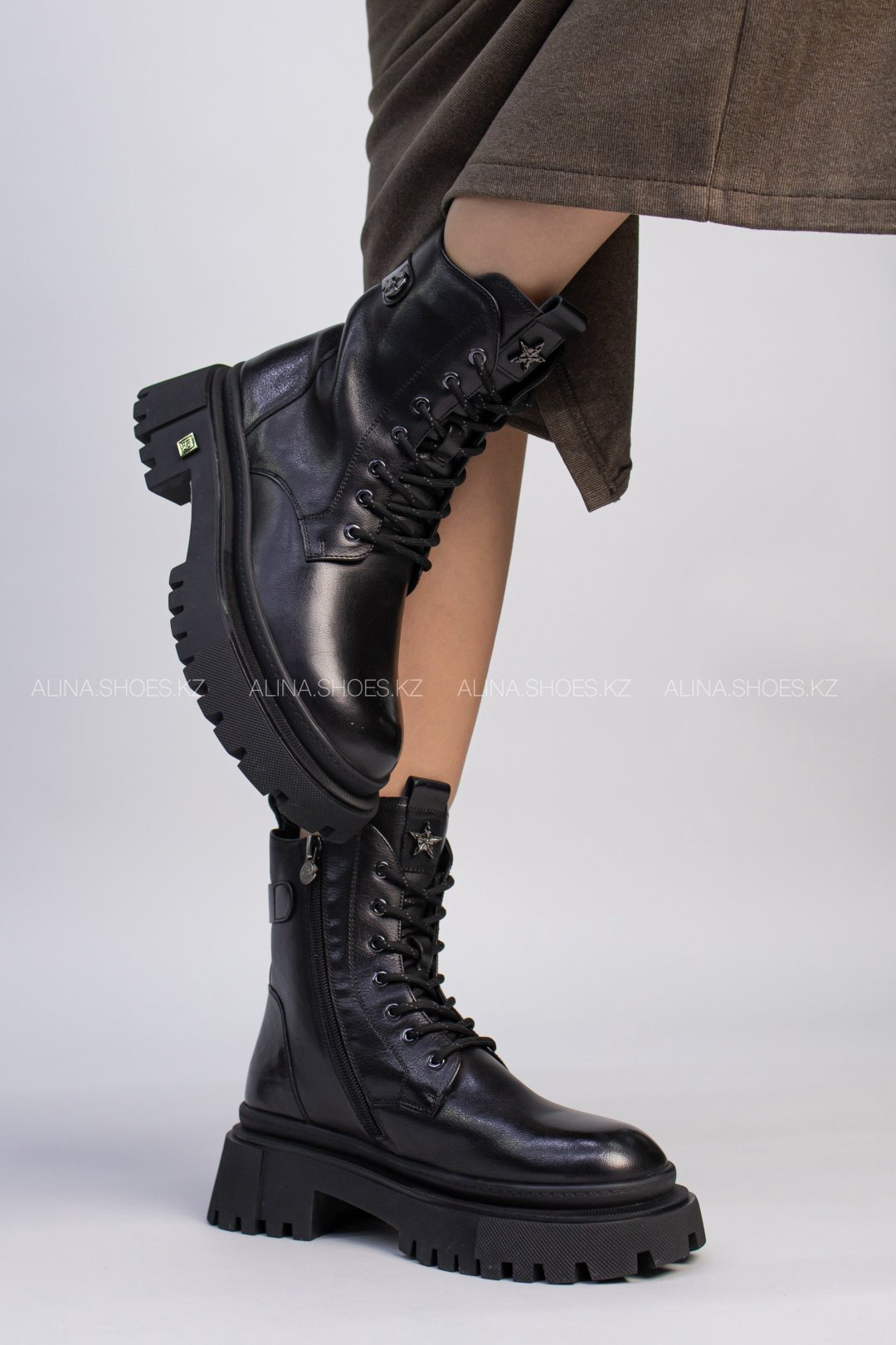 Ботинки alinashoes черный купить,NaN