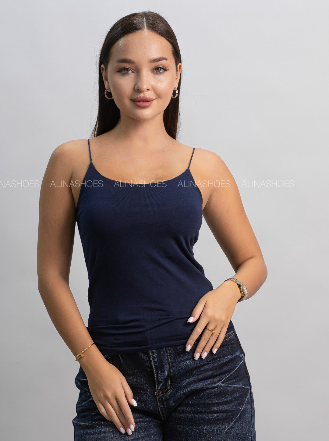Майка alinashoes темно-синяя L купить,NaN