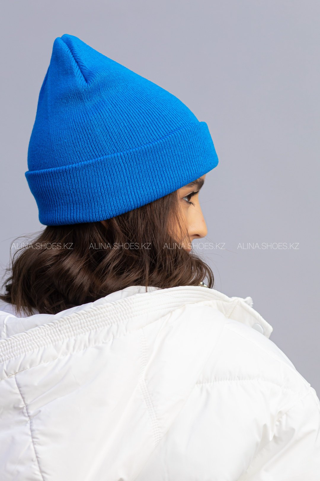 Шапка Alina shoes.kz размер универсальный, голубой купить,NaN