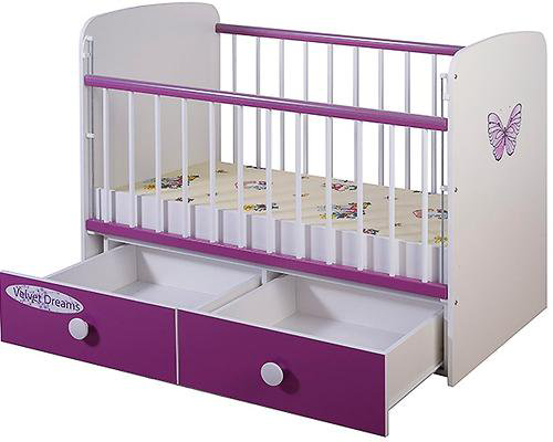 Детская кроватка Glamvers Magic Plus фиолетовая купить,NaN