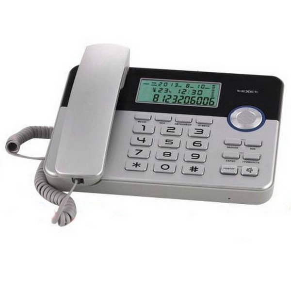 Телефон проводной Texet TX-259 черно-серебристый купить,NaN