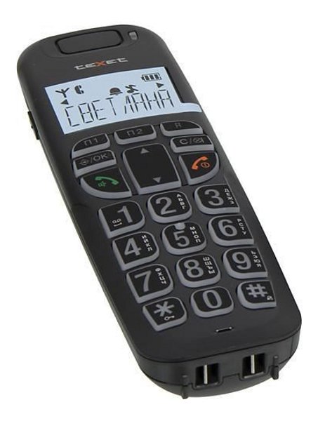 Телефон беспроводной Texet TX-D7505А черный купить,0