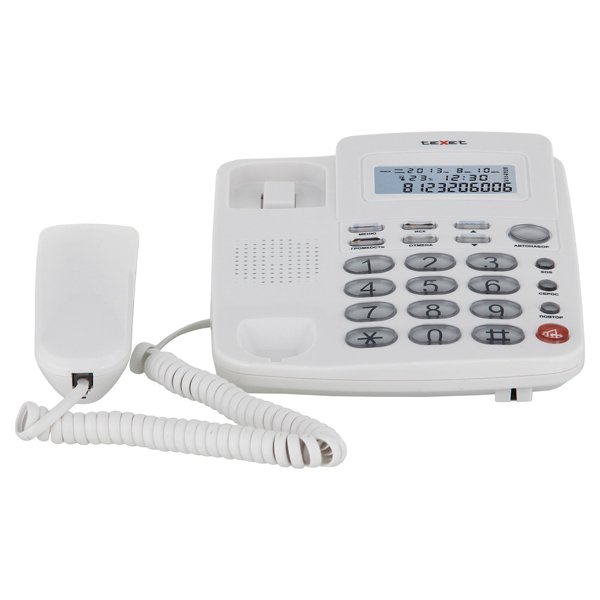 Телефон проводной Texet TX-250 белый - ForteMarket Телефон проводной Texet TX-250 белый купить,0