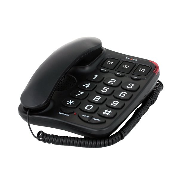 Стационарный телефон Texet TX-214 черный - ForteMarket Стационарный телефон Texet TX-214 черный купить,0
