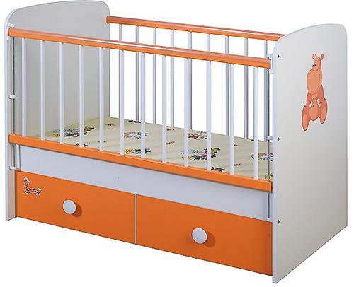 Детская кроватка Glamvers Magic Plus оранжевая купить,NaN