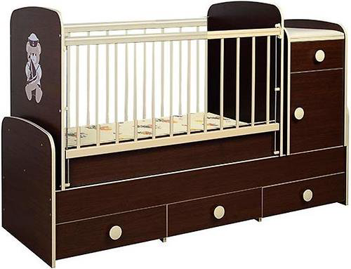 Кроватка-трансформер Glamvers Comfort Plus венге купить,NaN