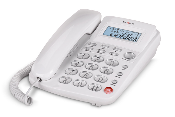 Телефон проводной Texet TX-250 белый купить,NaN