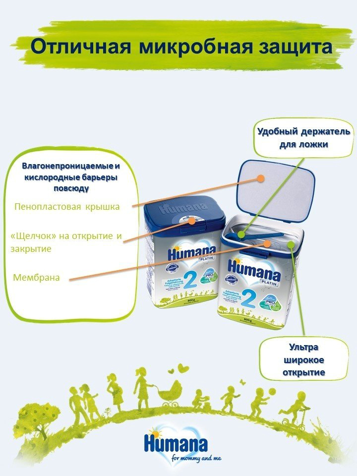 Humana Platin 2 с 6 месяцев 800 г купить,NaN