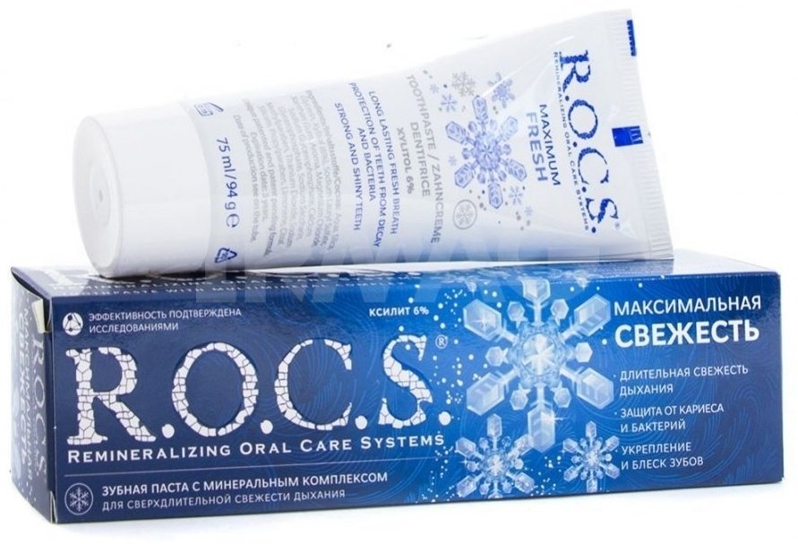 R.O.C.S. зубная паста Максимальная Свежесть 94 г купить,NaN