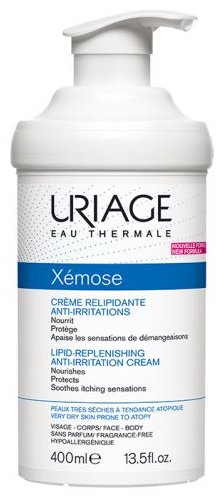 URIAGE крем Xemose липидо-восстанавливающий против раздражений для лица, для зоны декольте 400 мл купить,NaN