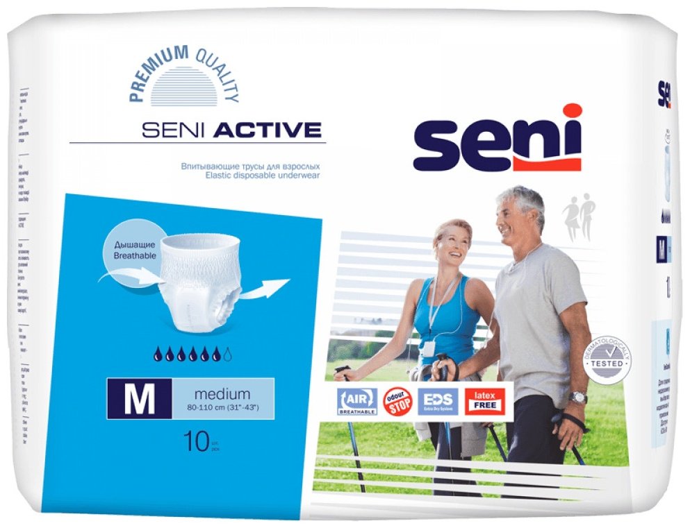 Seni Active подгузники трусы M 10 шт