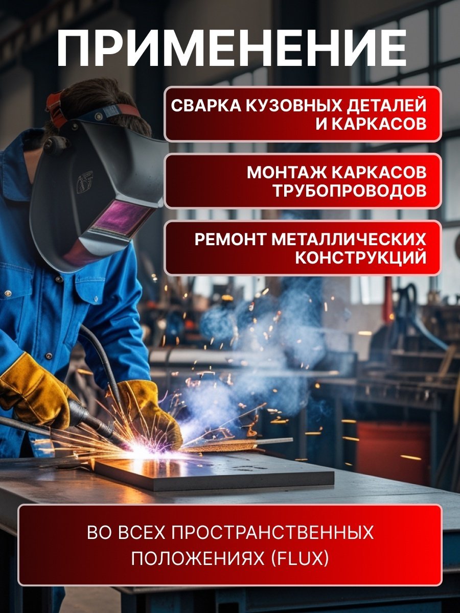 Сварочная проволока Solaris порошковая 1 мм, арт.WM-E71TGS-10010