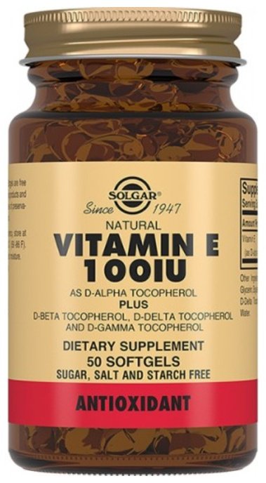 Solgar Vitamin E 100 IU капсулы 50 шт купить,NaN