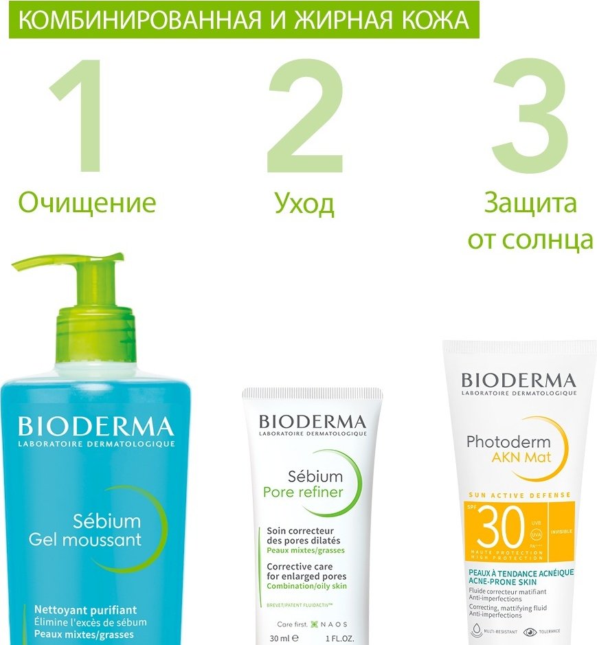 Bioderma крем Sebium Pore Refiner для сужения пор для лица 30 мл