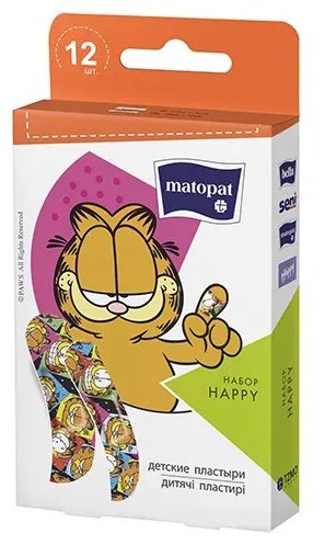 Пластырь набор Happy 12 шт не стерильно