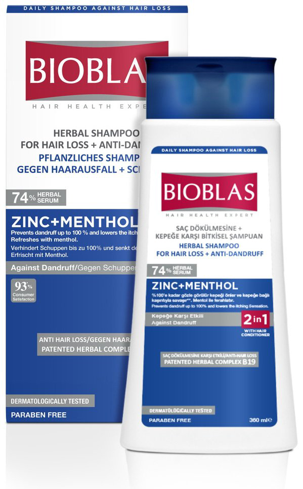 BIOBLAS Classic Zinc and Menthol шампунь 360 мл купить,NaN