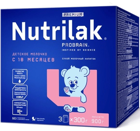 Nutrilak Premium 4 18 месяцев 900 г
