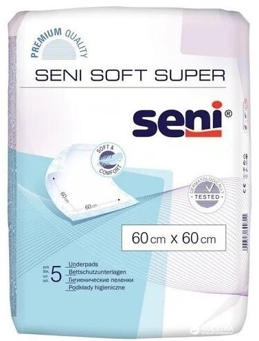 Seni простыня одноразовая Soft Super белый 60x60 см